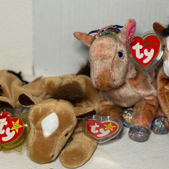 9 Ty Beanie Babies Barn Animals W/Tags - Picture 3 of 4